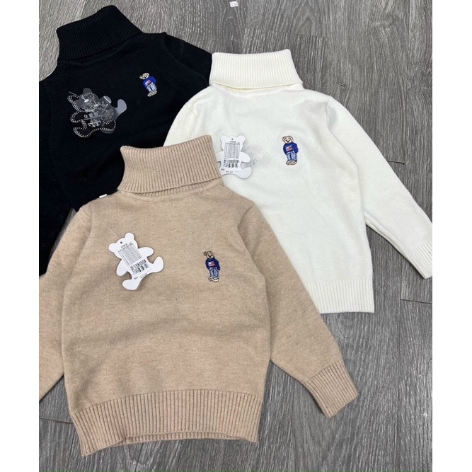 Áo Len cổ lọ không xù cho bé 8-28kg