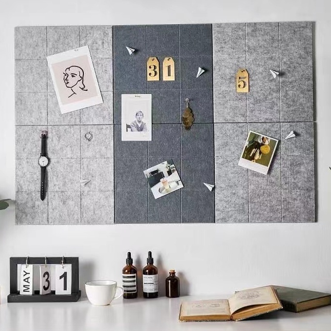 Bảng ghim nỉ dán tường gắn ghi chú tranh ảnh decor phòng đáng yêu tặng kèm đinh ghim