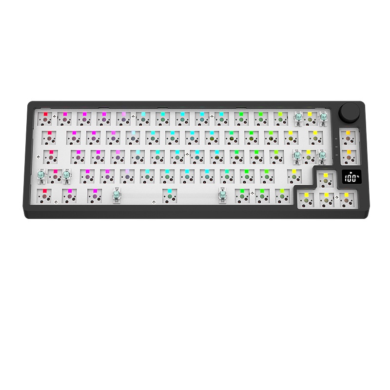 Bộ kit bàn phím cơ DK67 V2 - 3 chế độ - Màn Hình Hiển Thị - Hotswap - Núm Xoay - LED RGB