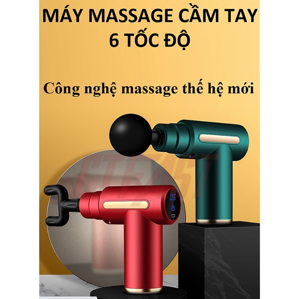 (XÃ HẾT TỒN KHO) Súng Massage 4 Đầu, SÚng Massage cầm tay  720,OSK 802 MẪU MỚI 2022