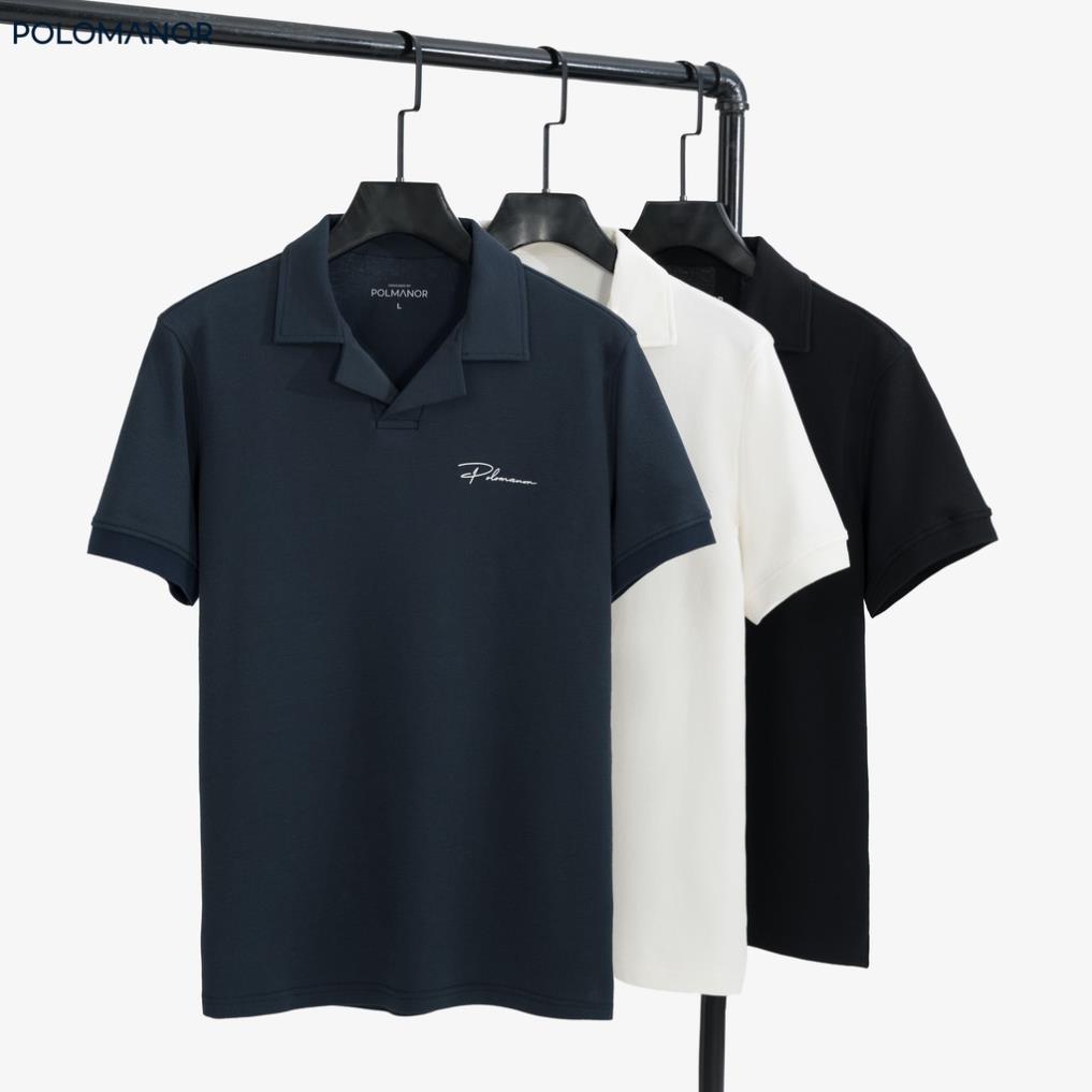 Áo Polo nam có cổ ROWAN vải cá sấu cotton CMC, nam tính, chỉn chu, sang trọng - POLOMANOR