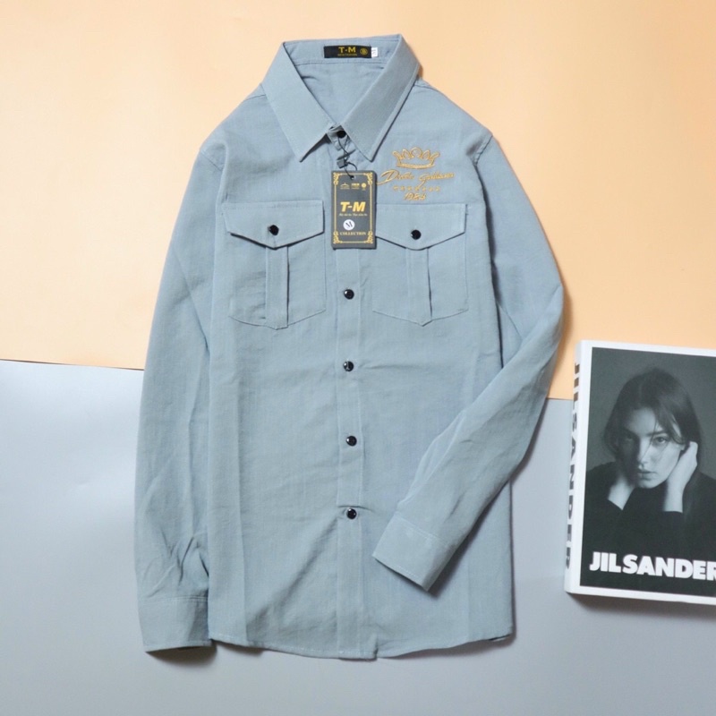 Áo Sơ Mi Nam Tay Dài Vải Đũi Thêu Ngựa Phối Túi Hộp Có Đủ Màu Phong Cách Sang Trọng Trẻ Trung [NEW UNISEX]