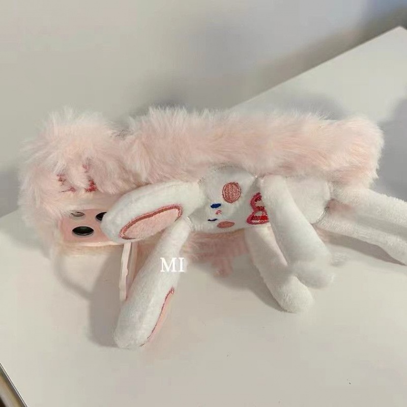 Ốp Điện Thoại Hình Thỏ Bông Có Giá Đỡ Cho iPhone 14 Pro Max 13 12 11 Pro Max