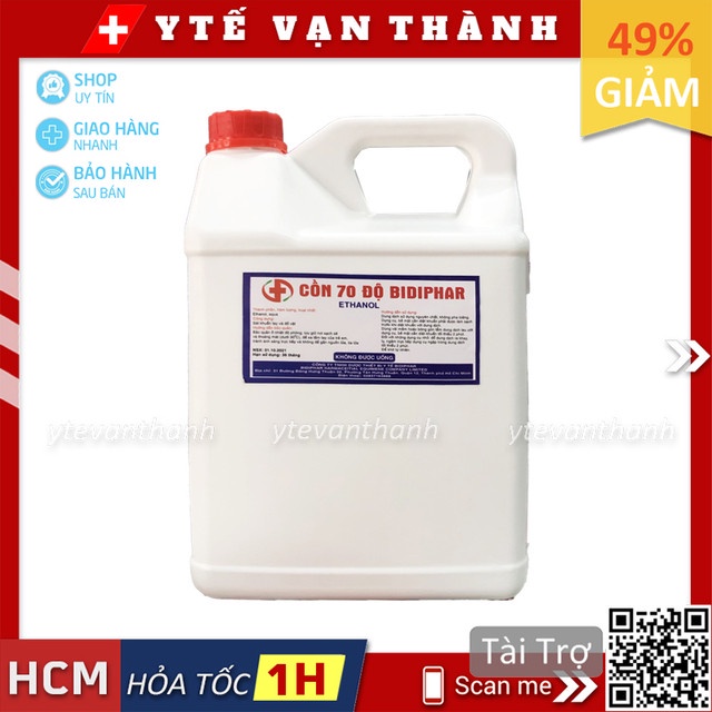 Cồn Sát Trùng Y Tế (Can 5 Lít) BIMIPHAR | 70 Độ / 90 Độ -VT0781
