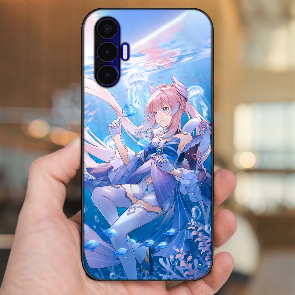 Ốp lưng Tecno Pop 5 viền đen in hình Sangonomiya Kokomi Genshin Impact