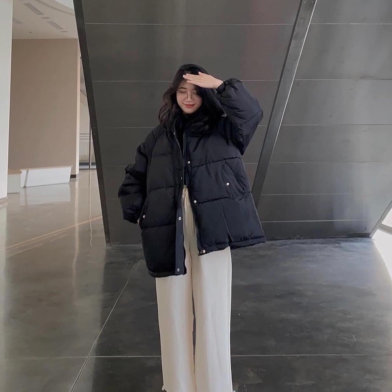 ÁO PHAO BÉO MÙA ĐÔNG 2 MÀU ĐEN / BE