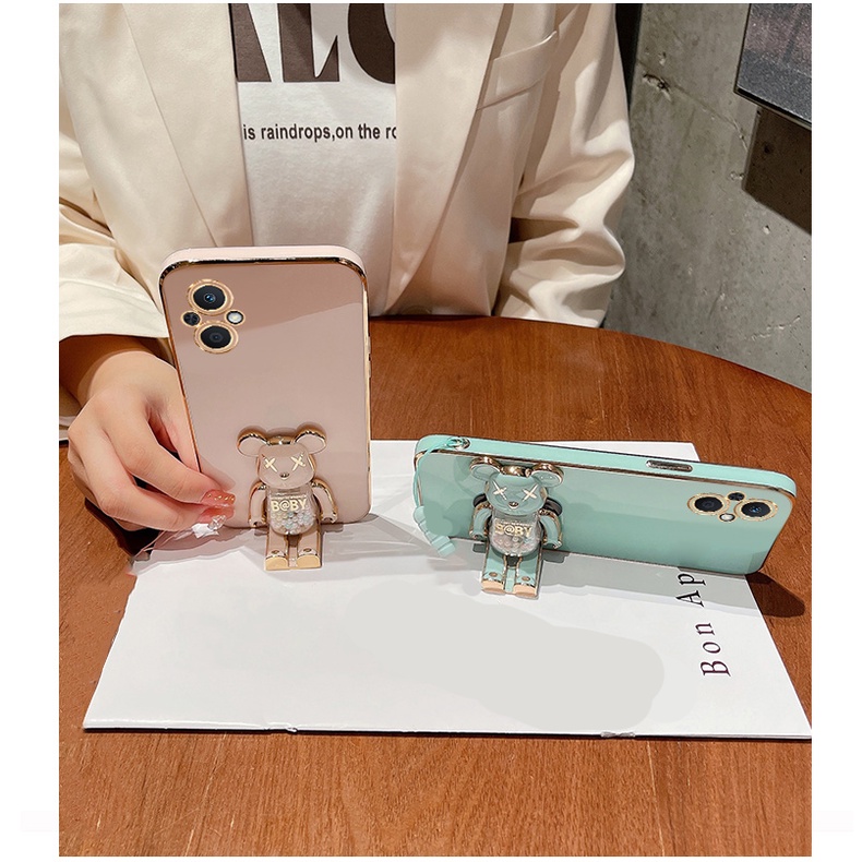 Ốp lưng Oppo Reno 8T 5g Reno7 Reno 7z Reno8 Reno 8z Reno8 5g Reno6 Reno5 Reno 6z giá đỡ Bear Brick