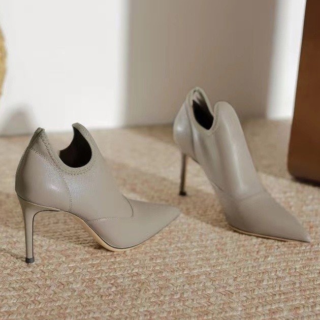 Giày Cao Gót Mũi Nhọn Chất Liệu Da Mềm Thoáng Khí Thời Trang Cao Cấp Cho NữGiày Em Bé Hot Girl 'S