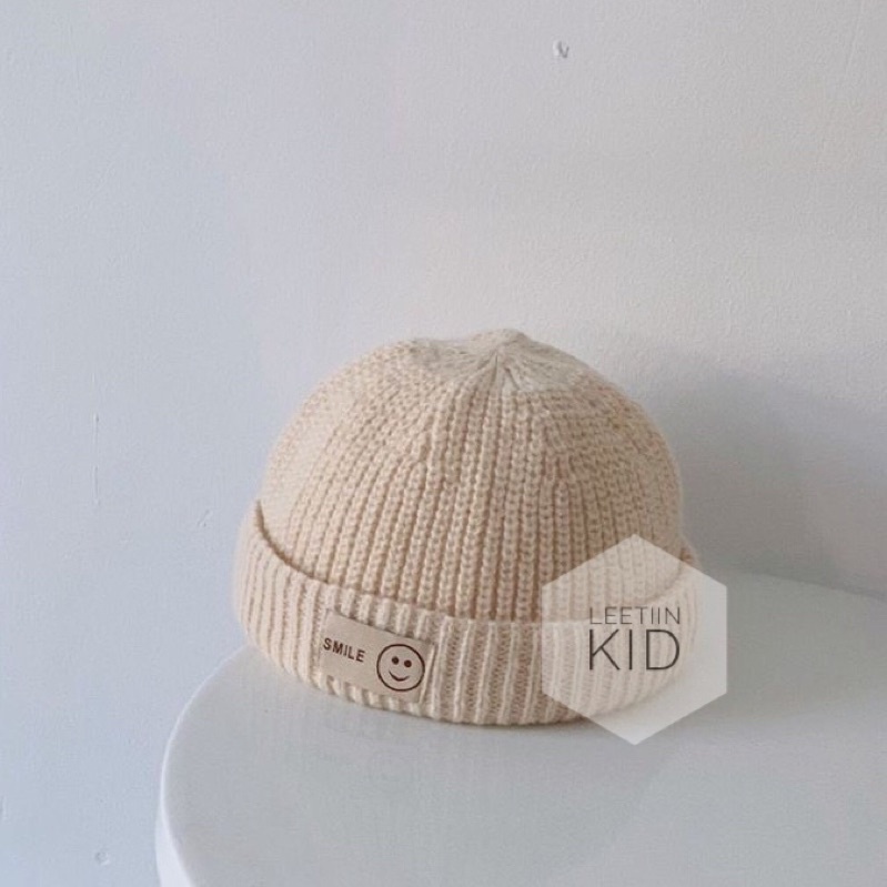 Mũ len tròn dày dặn phong cách Hàn dễ phối đồ cho bé trai, bé gái