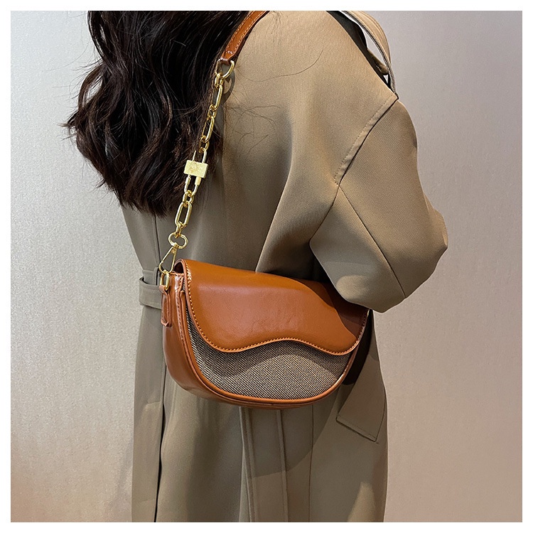 Túi Xách JASMIN NOIR Đeo Chéo Chất Liệu Da PU Hình Yên Ngựa Cho Nữ