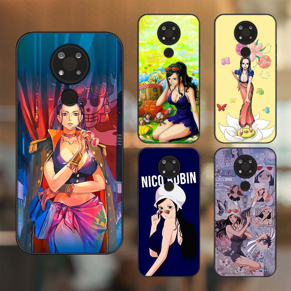 Ốp lưng Nokia 3.4 viền đen in hình Nico Robin One Piece Đảo Hải Tặc