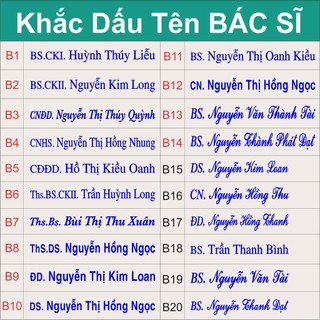 Khắc con dấu tên BÁC SĨ theo yêu cầu