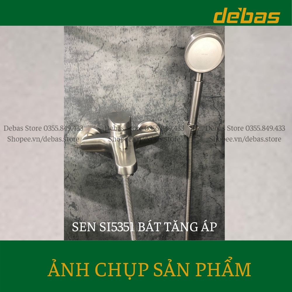 Bộ vòi sen tắm nóng lạnh inox 304 tăng áp nhập khẩu cao cấp Debas SI5351 SI5352