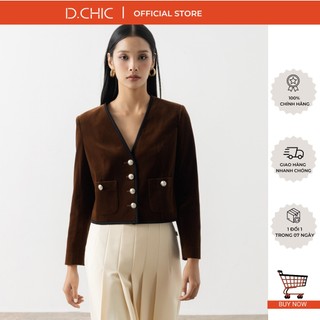 Áo vest lửng cổ v viền phối d.chic ms: 160334