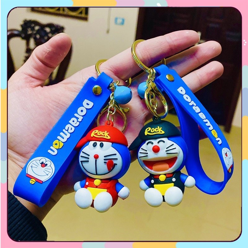 Móc khóa Cao Cấp Doraemon hoạt hình sáng tạo dễ thương cute móc chìa khoá xe máy hình mèo máy Doremon HP Store Móc Khoá