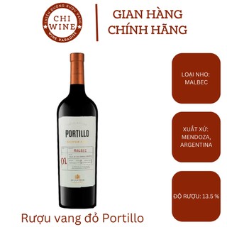 Rượu vang đỏ Argentina Salentein Portillo Malbec 13.5% chai 750ml