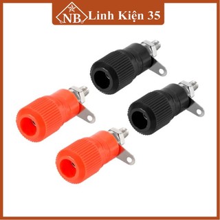 Combo bộ 4 đôi jack nối JS90 và bắp chuối cao cấp (2 JS90 đỏ + 2 JS90 đen + 2 bắp chuối đỏ + 2 bắp chuối đen)