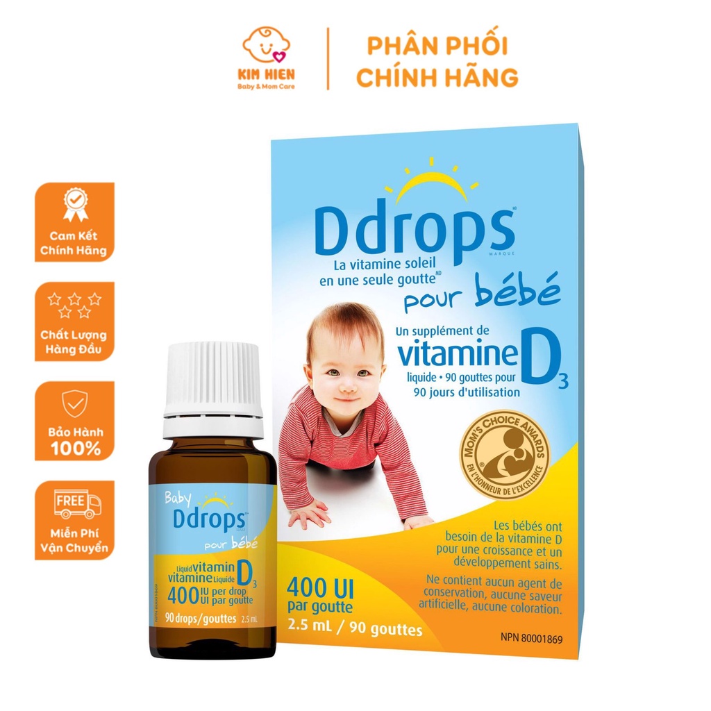 Vitamin D3 Baby Ddrops Cho Trẻ Sơ Sinh 90 Giọt Của Mỹ