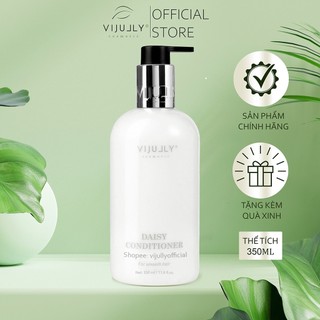 Dầu xả dừa hoa cúc Vijully Daisy Conditioner phục hồi tóc, giảm xơ rối chẻ ngọn, tóc suôn mượt - Dầu xả Vijully 350ml