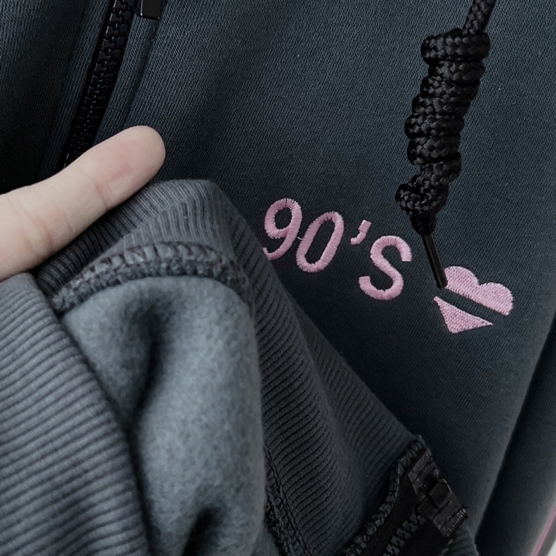 [ẢNH THẬT-CÓ SẴN] Áo Khoác Nỉ Hoodie Zip 90S Xanh cổ Vịt Nhiều Màu Phối Line Viền Pinky Unisex Nam Nữ - Suti House | BigBuy360 - bigbuy360.vn