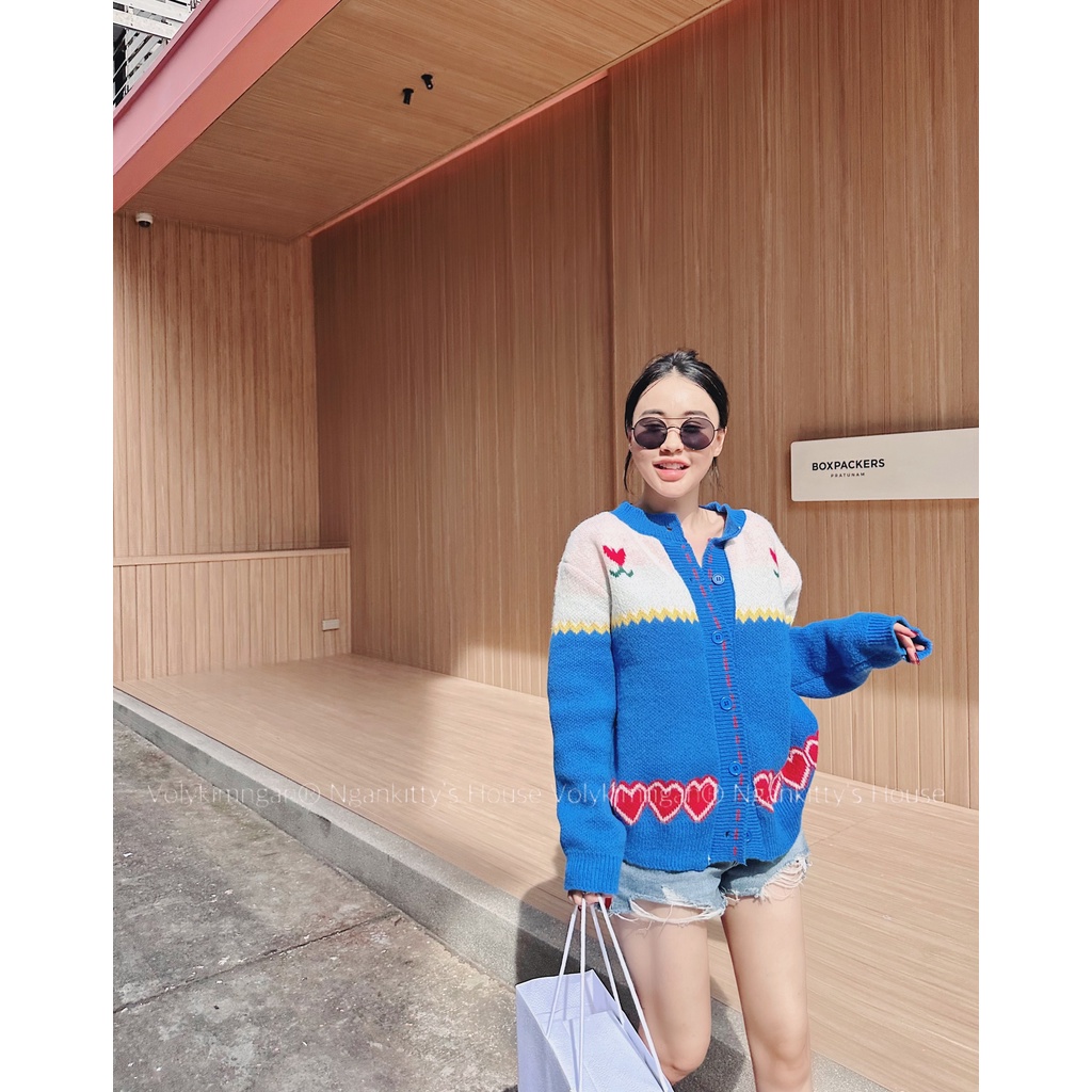 Áo khoác ca.di.an hoa