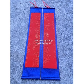 Giấy biểu lụa viết thư pháp 100k/cặp câu đối kt 23*120