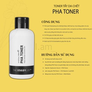 (BILL CANADA) Toner tẩy da chết PHA Toner The INKEY List