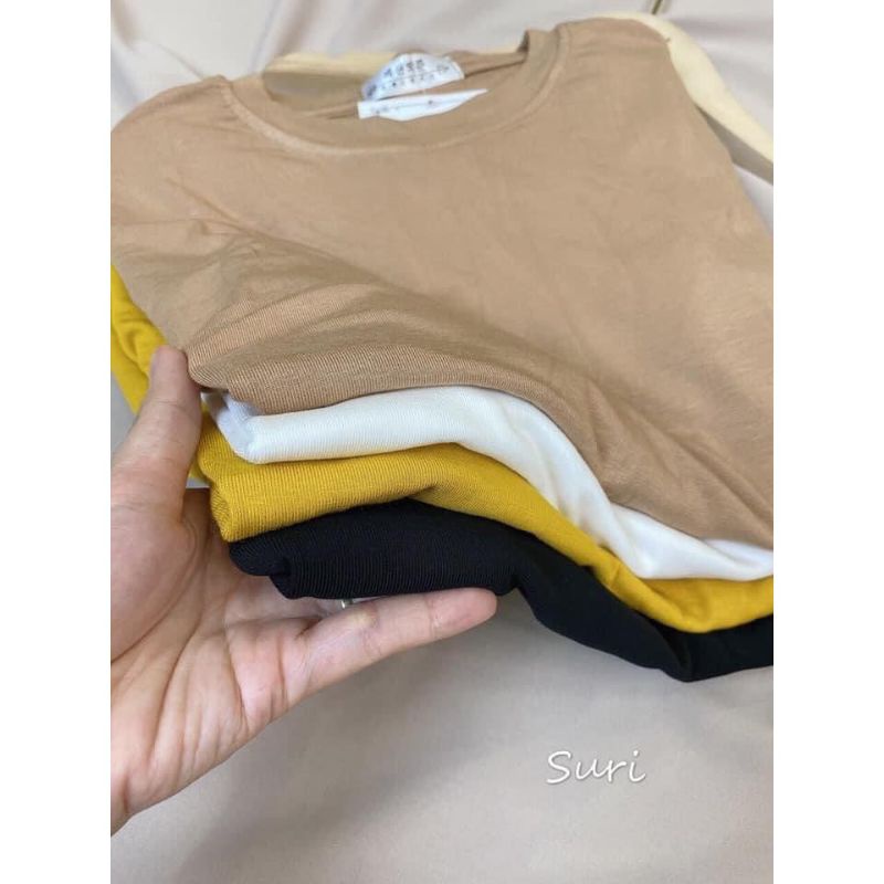 Áo Thun Trơn Dáng Ôm Body Dài Tay Korea Nữ