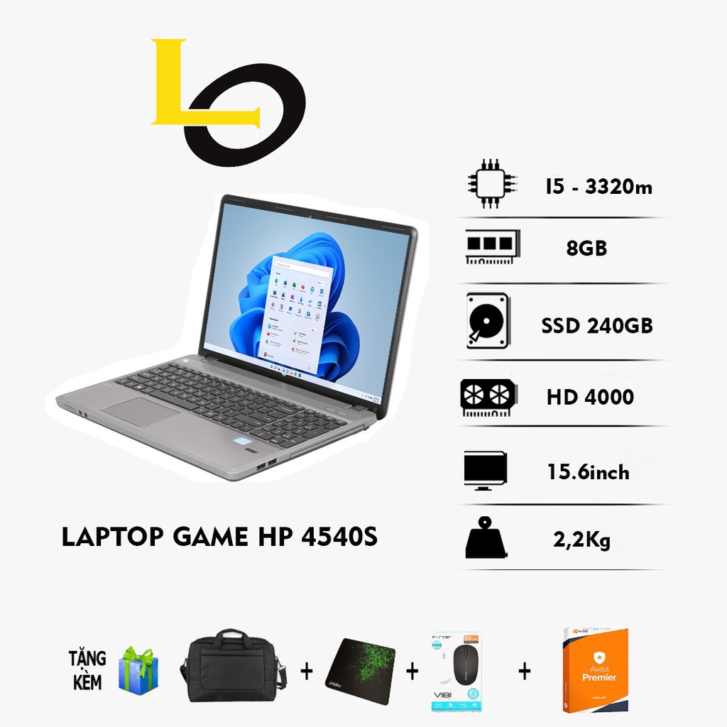 Laptop Gaming đồ hoạ cũ HP 4545s Core i5 /Ram 8Gb/Ổ SSD 256GB /Màn to/ MáyTính Rẻ - bền Chạy 24/24 | BigBuy360 - bigbuy360.vn