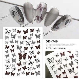 Sticker Bướm Đen Huyền Bí