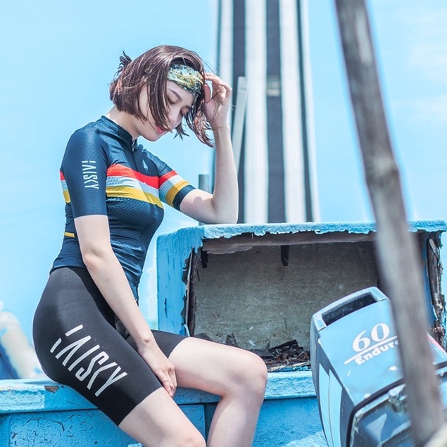 Áo Xe Đạp Thể Thao Nữ Ngắn Tay Thương Hiệu Baisky Hàng Chính Hãng
