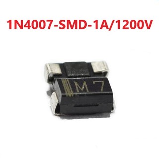 Túi 10 con - diode chỉnh lưu dòng m7 1a/1200v 1n4007 in4007 m7 chân dán smd 4007, 1n4007 chân cắm