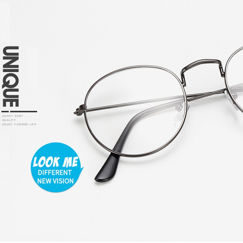 Kính Đọc Sách Gọng Tròn Bằng Kim Loại Phong Cách Vintage Cho Nam Và Nữ