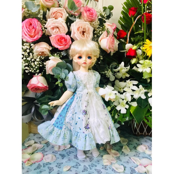 Shop Kim Vy có sẵn đầm lolita Noel cho Bjd 1/4 trẻ em lolita dress bjd 1/4