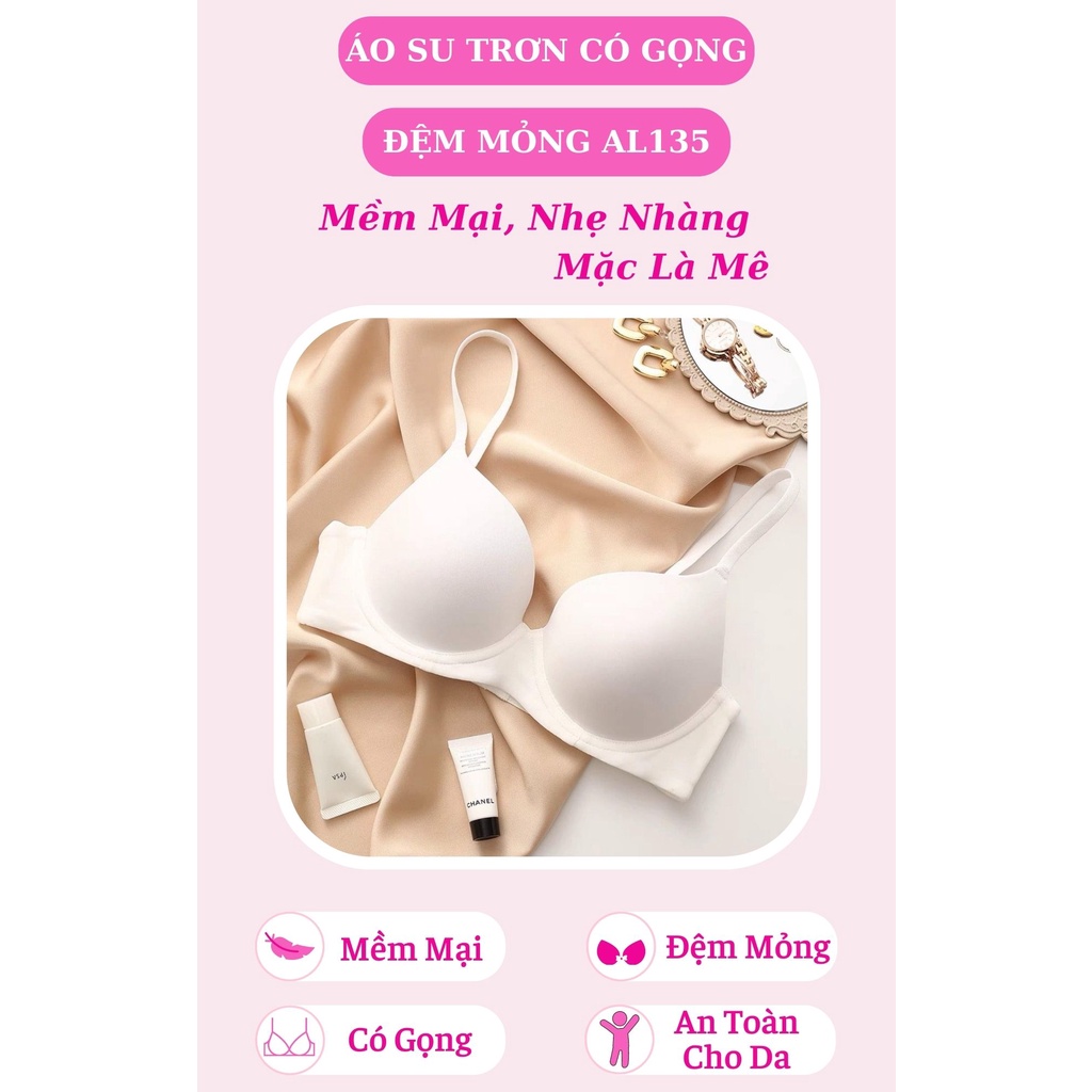 Áo lót nữ, áo ngực nữ su trơn cao cấp MiYours Fashion &amp; More AL150 có gọng đệm mỏng quả chéo siêu nhẹ, thoải mái