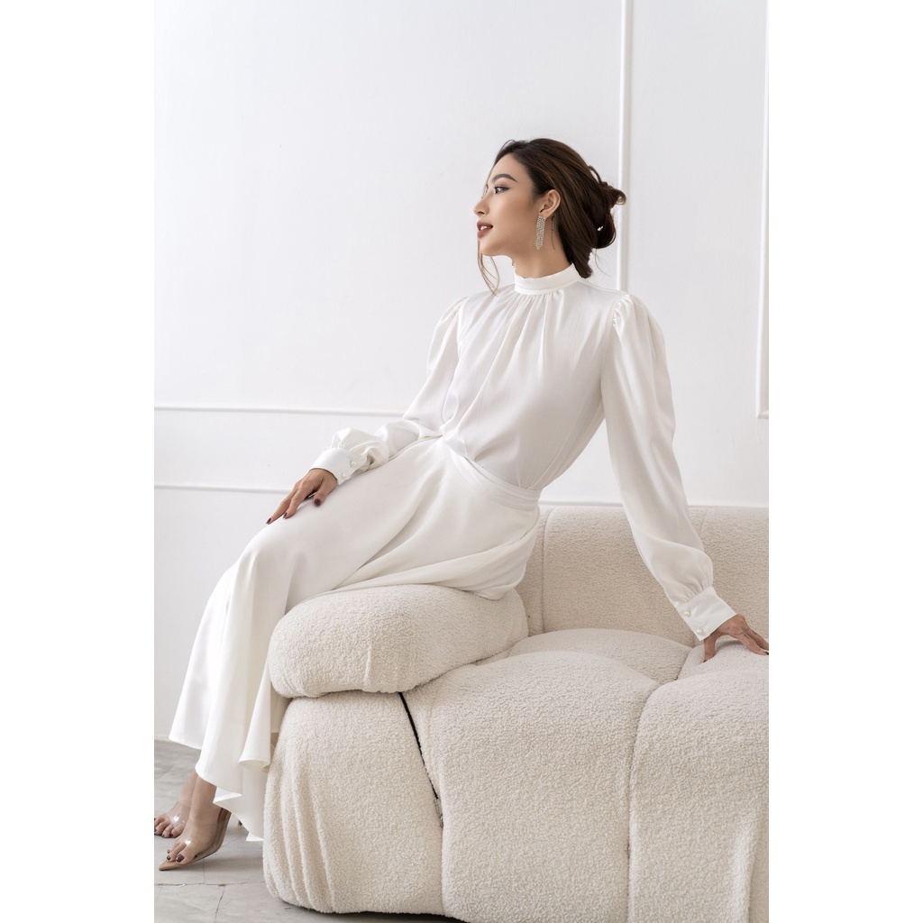 Áo Lụa MAJORI SILK SHIRT - Áo Tay Dài - Áo Tay Phồng - Áo Lụa Thiết Kế Cao Cấp 🌹