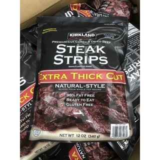 Khô Bò Thượng Hạng Steak Strips Kirkland Mỹ 340g