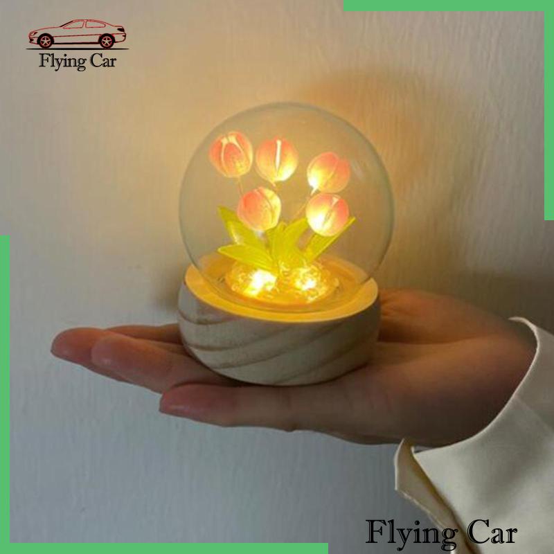 Bộ 2 Đèn Ngủ Hình Bông Hoa Dùng Trang Trí Bàn DIY