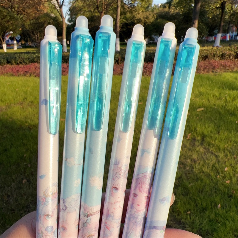 Túi Đựng Bút Merlot Dạng Nhấn Có Thể Xóa Được Màu Xanh Dương Dễ Thương Dành Cho Học Sinh