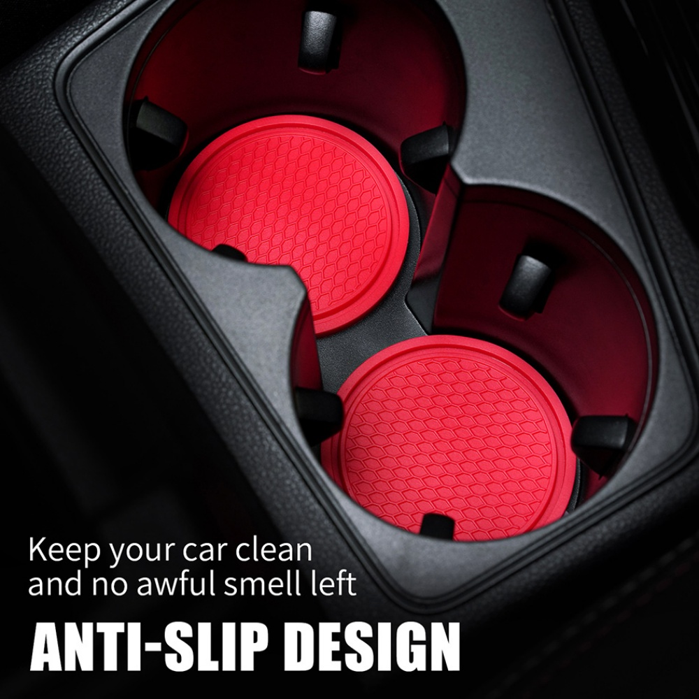 Giá Đỡ Cốc Nước Hình Tròn Nhiều Màu Cách Nhiệt Chống Trượt Tiện Dụng Cho Xe Hơi