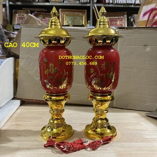 Đèn thờ phú quý cao 30cm ngang 9cm