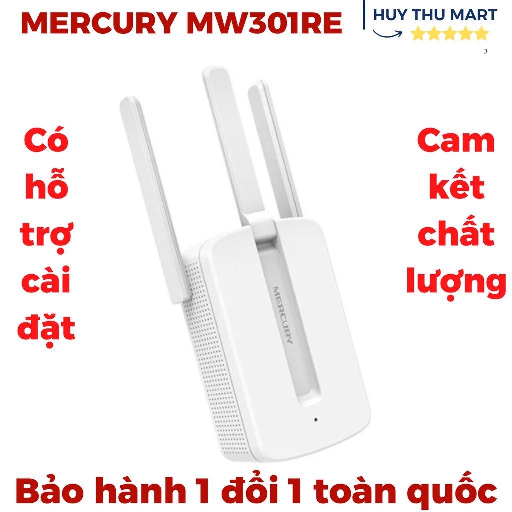 Kích Sóng Wifi 3 Anten Mercury MW310RE Tốc Độ 300Mbps hàng thanh lý