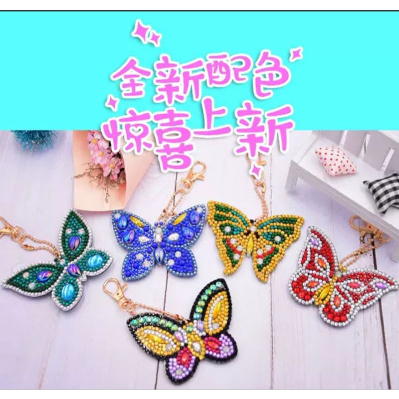 Set DIY làm móc treo bản đính hạt đá 3D cao cấp lấp lánh