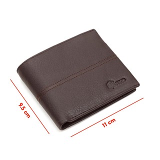 Ví ngang da bò MIN-09 chất da Miu Ý cao cấp, kích thước nhỏ gọn 11 x 9.5cm, bảo hành 03 năm, Anh Tho Leather