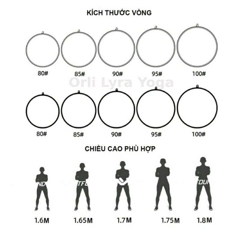 Vòng tập Yoga bay Aerial lyra hoop