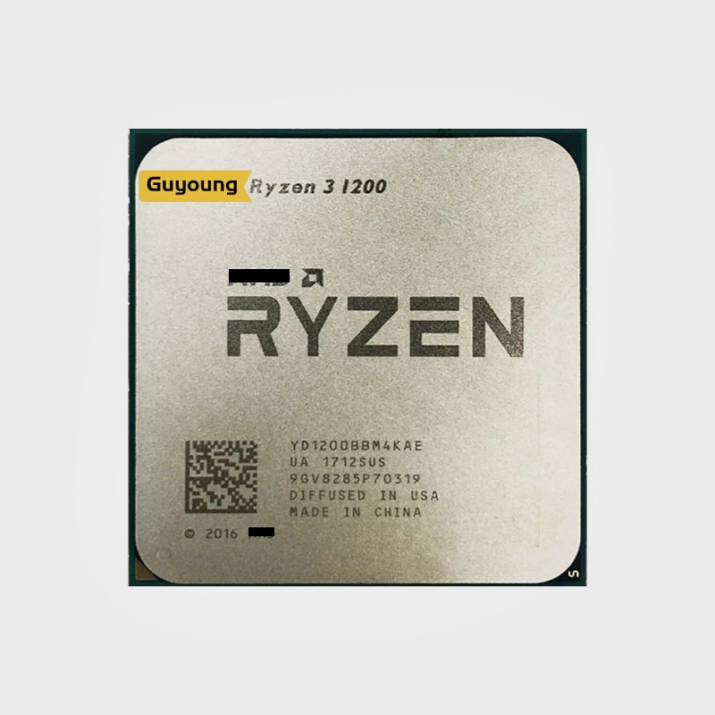 Ryzen 3 1200 R3 1200 3.1 GHz Sử dụng Zen Gaming 0.014 micron Bộ xử lý CPU Quad-Core Quad-Thread YD12