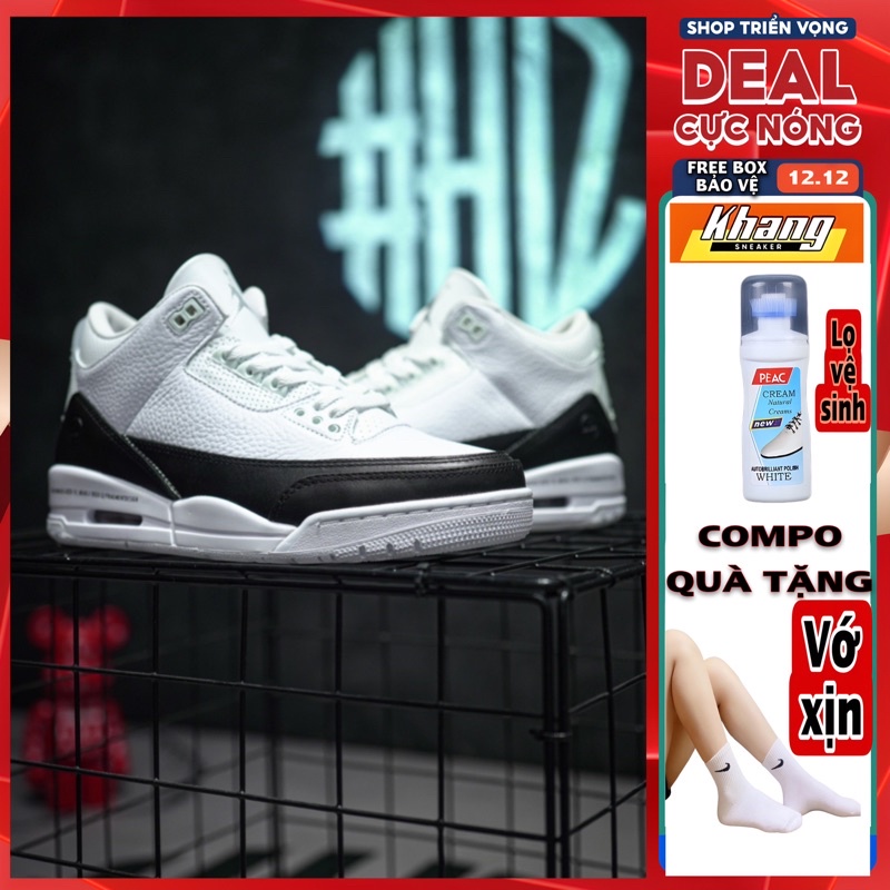 [XÃ VỐN LẤY ĐÁNH GIÁ 5 SAO GIÀY THỂ THAO AIR JORDAN 3 ĐẾ AIR TẶNG KÈM BỘ QUÀ TẶNG GIÁ TRỊ