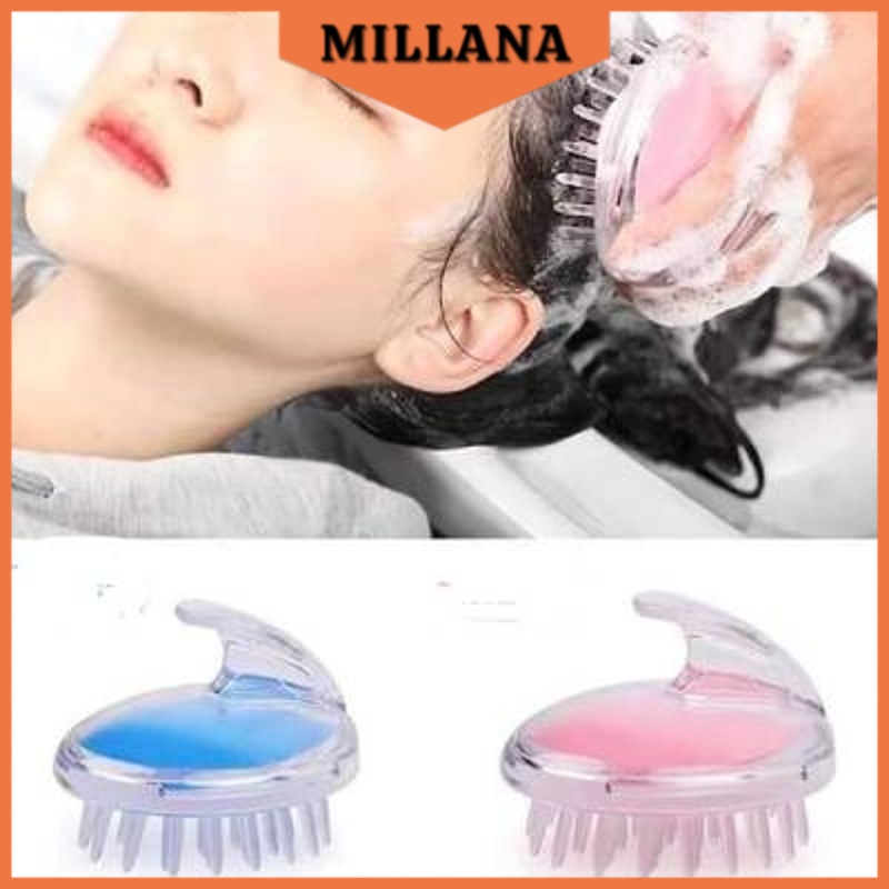 Lược Gội Đầu Massage Gai Silicon Mát Xa Da Đầu Giảm Rụng Tóc Kích Thích Mọc Tóc MILLANA SHOP H178