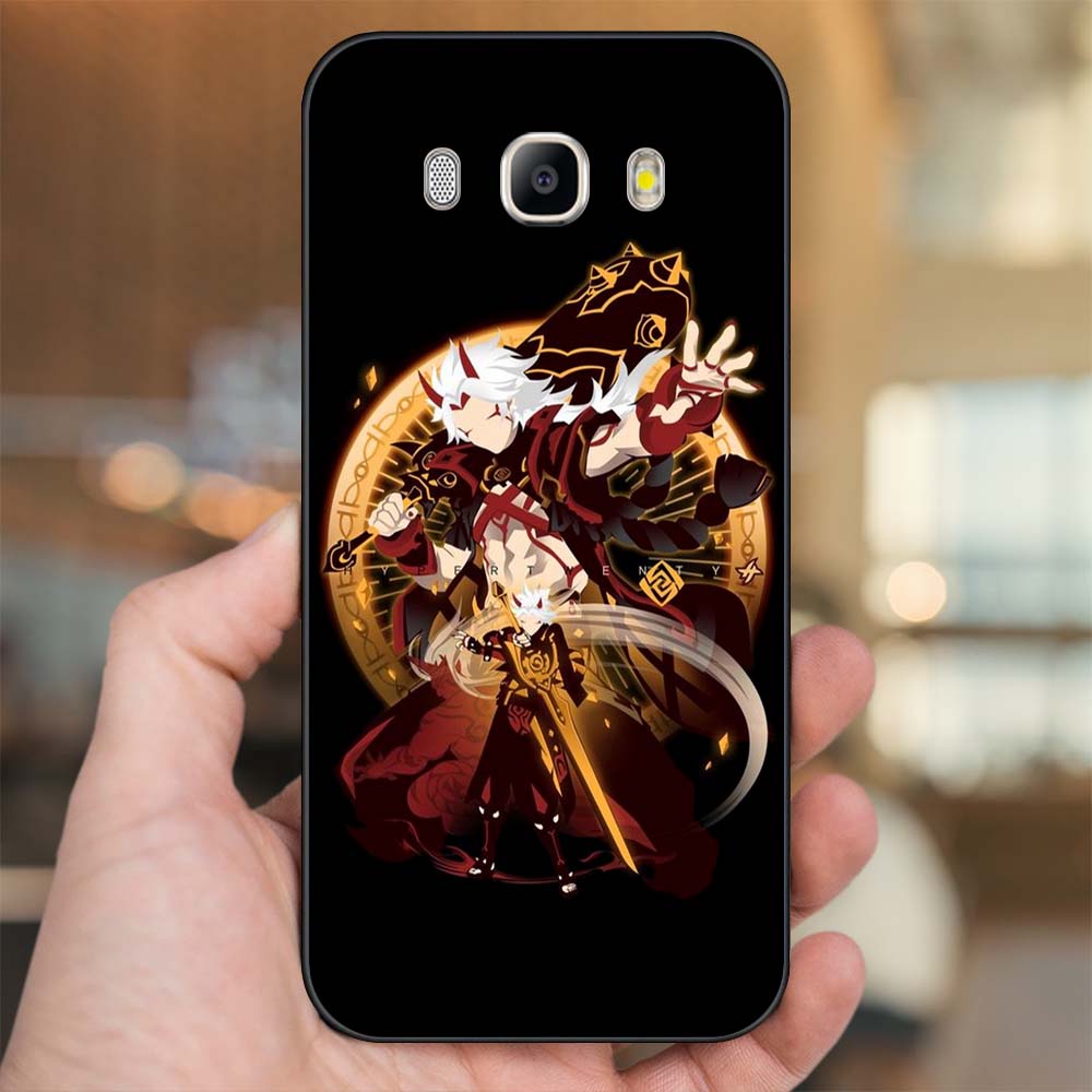 Ốp lưng Samsung J5 2016, J7 2016 viền đen in hình Arataki Itto Genshin Impact