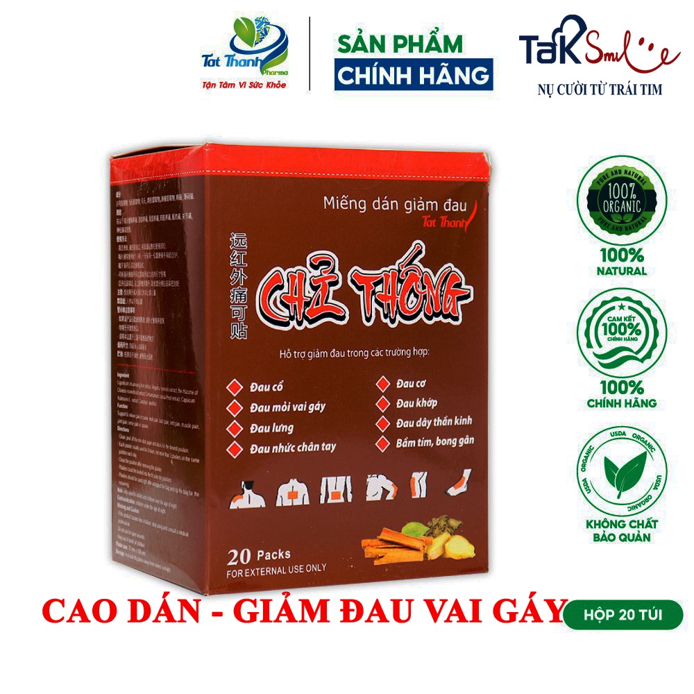 Cao dán nóng giảm đau lưng, đau cổ, đau vai gáy, đau cơ khớp